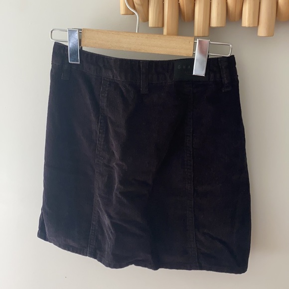 Black corduroy jean skirt - Picture 3 of 3